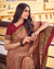 Brandy Cream Printed Silk Crepe Saree