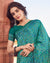 Aqua Green Printed Silk Crepe Saree